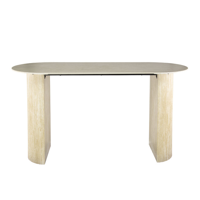Bartafel Romano Arch plat ovaal 180cm / Keramiek travertin