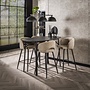 Bartafel Onyx deens ovaal 140cm / 3D melamine graphite