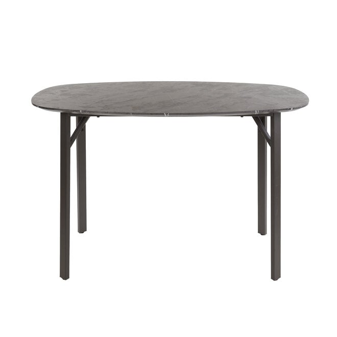 Bartafel Onyx deens ovaal 140cm / 3D melamine graphite