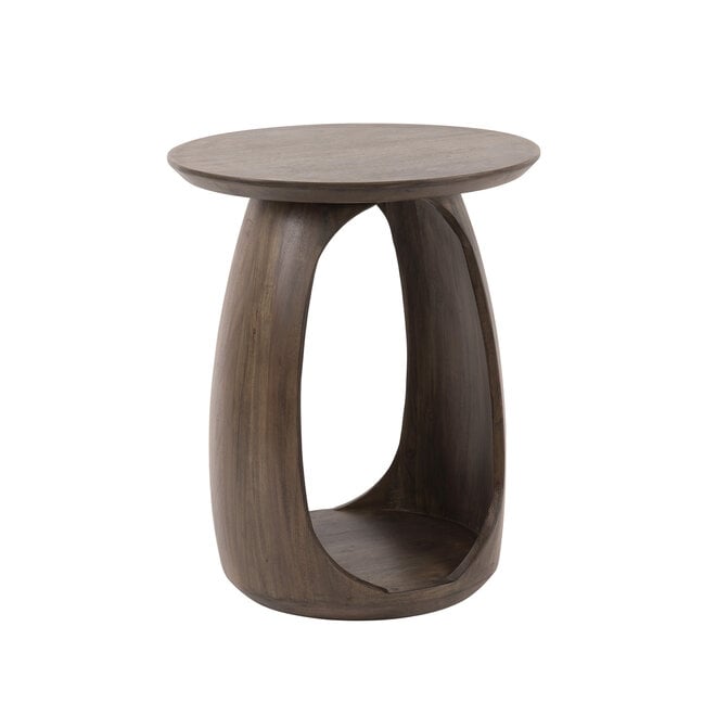 Bijzettafel Flow Solid S / Massief acacia glaze brown