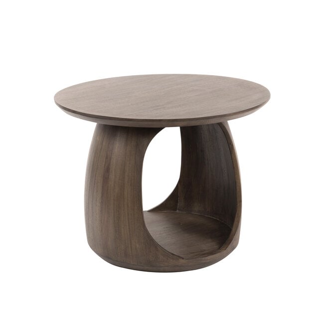 Bijzettafel Flow Solid M / Massief acacia glaze brown