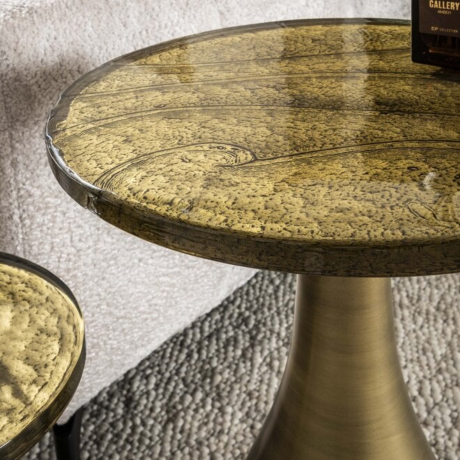 Bijzettafel Eclipse Drop S / Antiek goud