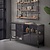 Dressoir Rift Metal 4 deuren / Gunmetal