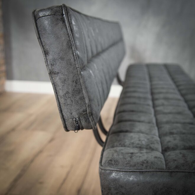 Eetkamerbank 180cm / Wax PU Zwart