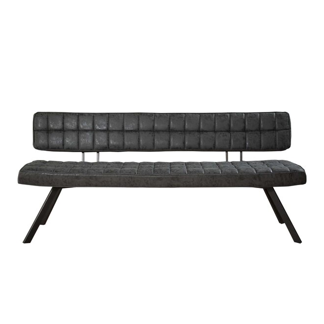 Eetkamerbank 180cm / Wax PU Zwart