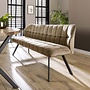 Eetkamerbank Raster / Velours champagne