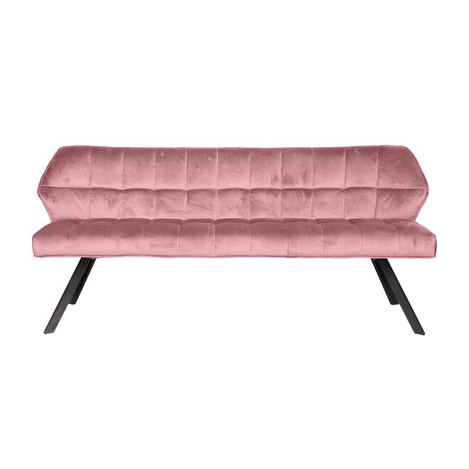 Eetkamerbank Raster / Velours roze