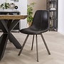 Stoel Zig-Zag verpakt per 4 / Saddle PU zwart