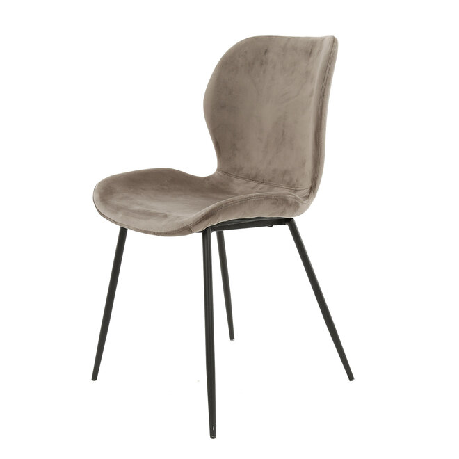 Stoel Rondea verpakt per 4 / Velours champagne