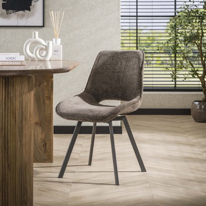 Stoel Swivel draaibaar verpakt per 4 / Hoven taupe