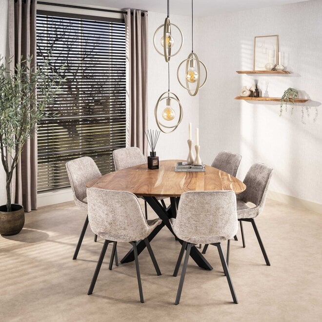Stoel Swivel draaibaar verpakt per 4 / Hoven zand