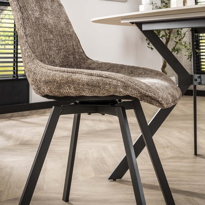 Stoel Swivel draaibaar verpakt per 4 / Hoven champagne