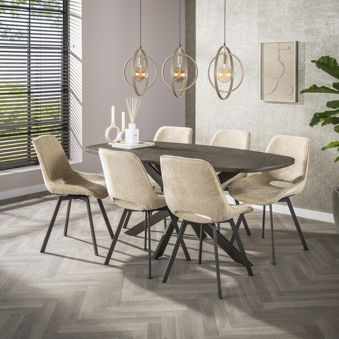 Stoel Swivel draaibaar verpakt per 4 / Jaroq zand