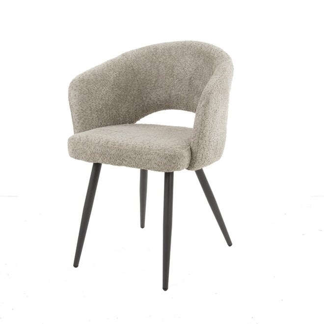 Armstoel Salon verpakt per 2 / Bouclé zand