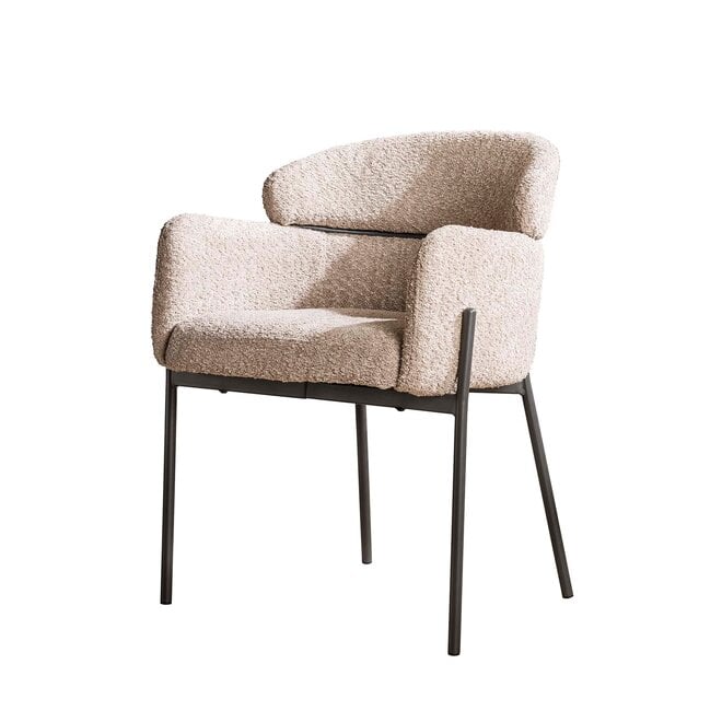 Armstoel Curva verpakt per 2 / Bouclé zand