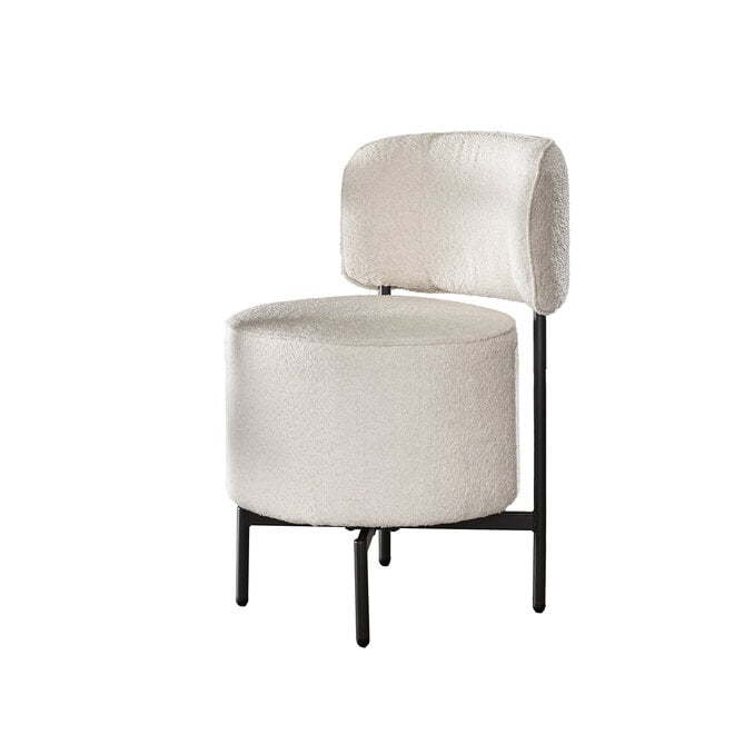 Stoel Cocktail draaibaar verpakt per 2 / Bouclé wit