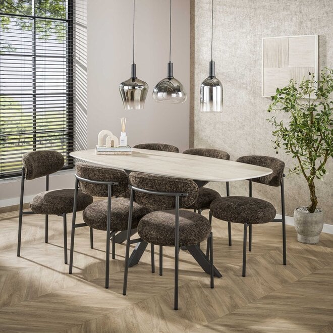 Stoel Round verpakt per 2 / Cargo bruin