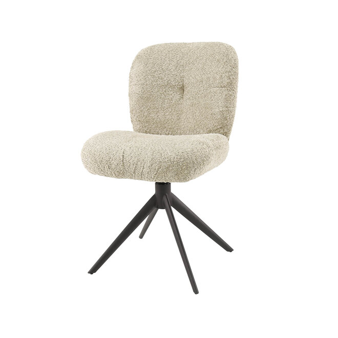 Stoel Comfort draaibaar verpakt per 2 / Bouclé zand