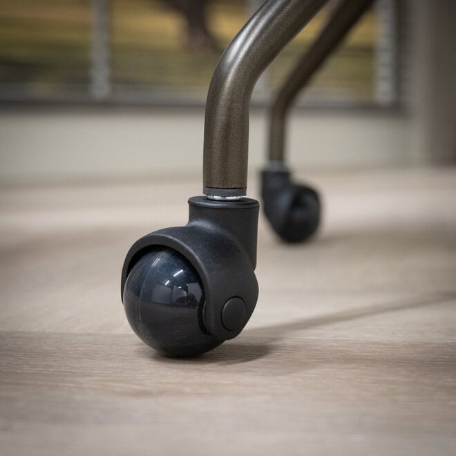 Armstoel Raster wieltjes verpakt per 2 / Hoven taupe-bruin