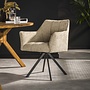 Armstoel Raster draaibaar verpakt per 2 / Bouclé zand