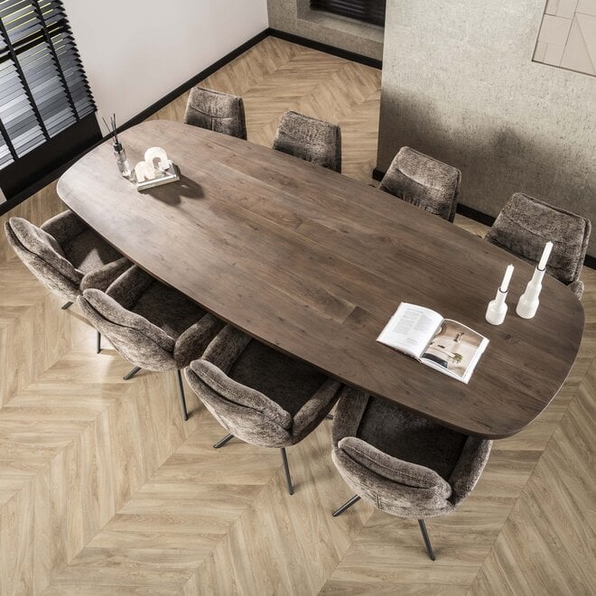 Eettafel Arcadia deens ovaal 300cm / Massief acacia bruin