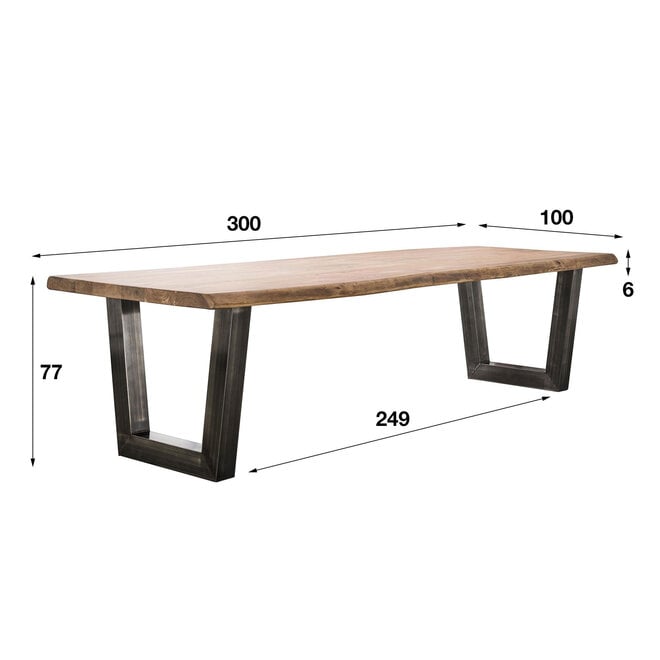 Eettafel Stam 300cm / Massief acacia
