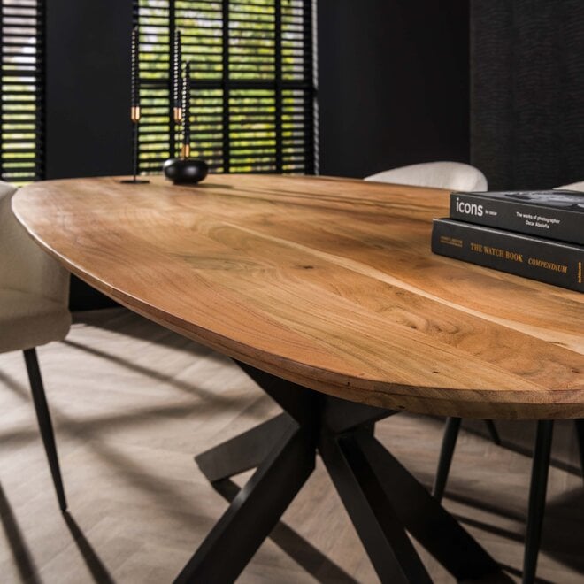 Eettafel Arhus Solid deens ovaal 180cm / Massief acacia