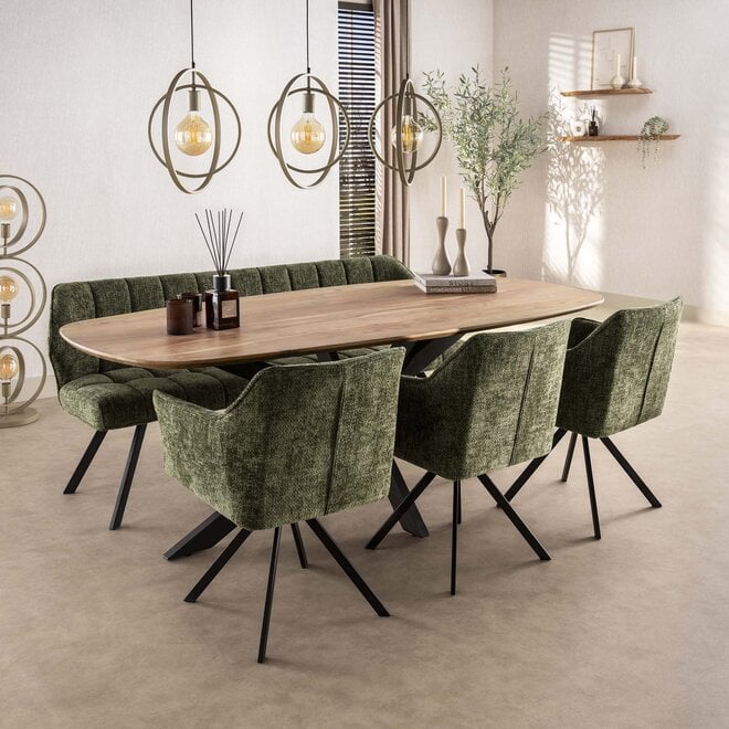 Eettafel Arhus Solid deens ovaal 215cm / Massief acacia