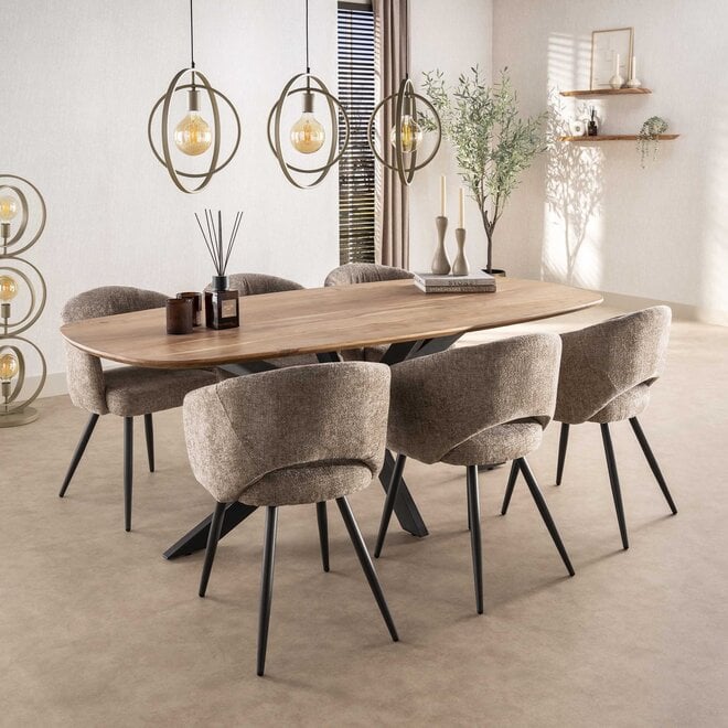 Eettafel Arhus Solid deens ovaal 215cm / Massief acacia