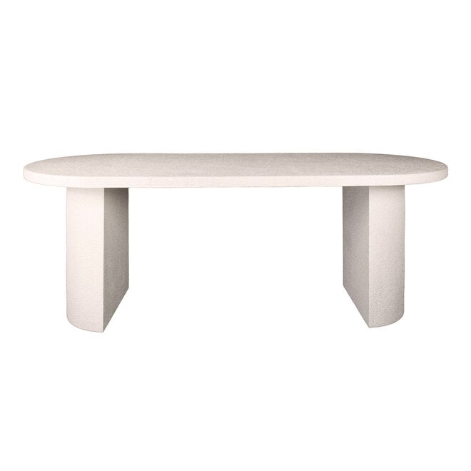 Eettafel Arch Stone plat ovaal 215cm / Marmer composiet