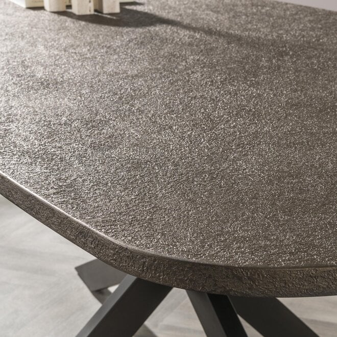 Eettafel Bronvik deens ovaal 180cm / Brons liquid metal