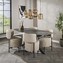 Eettafel Spider deens ovaal 180cm / Keramiek fossil black