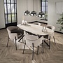 Eettafel Romano deens ovaal 180cm / Keramiek travertin