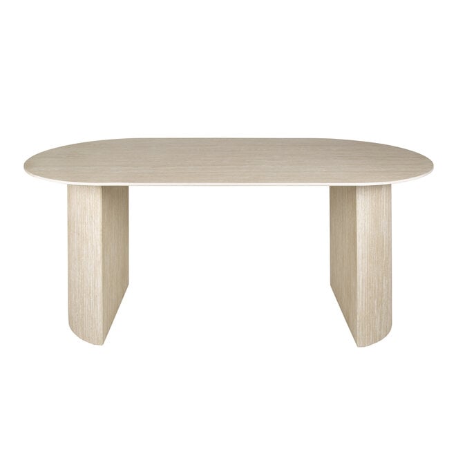 Eettafel Romano Arch plat ovaal 180cm / Keramiek travertin