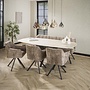Eettafel Romano Cross deens ovaal 215cm / 3D keramiek travertin