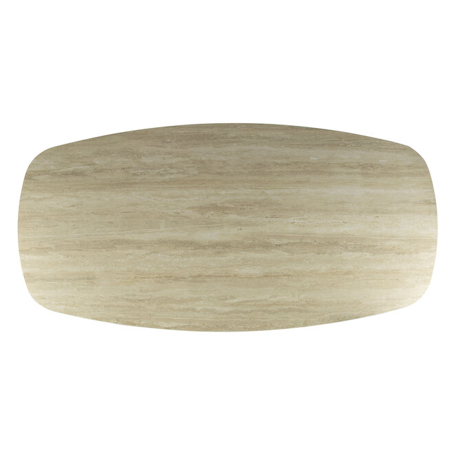 Eettafel Romano Cross deens ovaal 215cm / 3D keramiek travertin