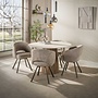 Eettafel Romano Centro rond Ø120cm / 3D keramiek travertin