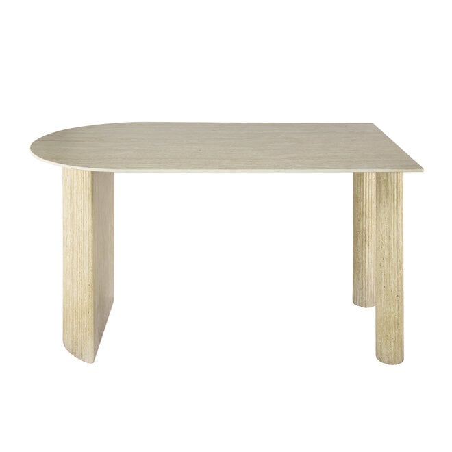 Eettafel Romano Arch 1-side 140cm / Keramiek travertin