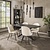 Eettafel Onyx Cross deens ovaal 180cm / 3D melamine graphite
