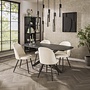 Eettafel Onyx Cross deens ovaal 180cm / 3D melamine graphite