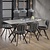 Eettafel ovaal blad 190cm / 3D beton grijs