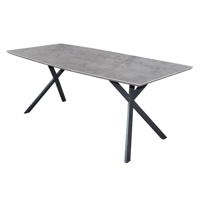 Eettafel ovaal blad 190cm / 3D beton grijs