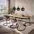 Eettafel Cliff ovale buis 215cm / Massief mango zand