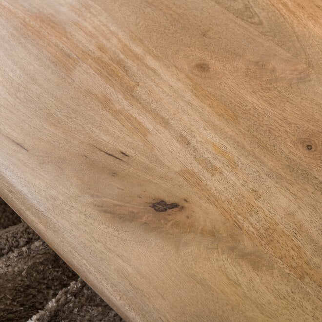 Eettafel Cliff ovale buis 215cm / Massief mango zand