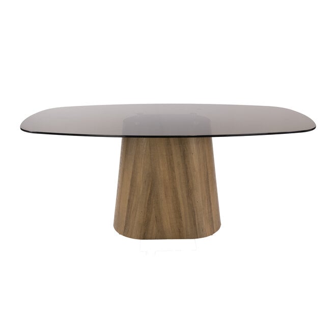 Eettafel Tinto Centro deens ovaal 180cm / Brons glas
