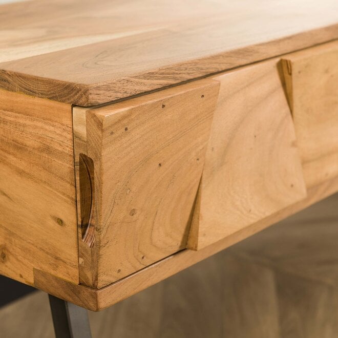 hal-/kaptafel Demn 2 lades / Massief acacia