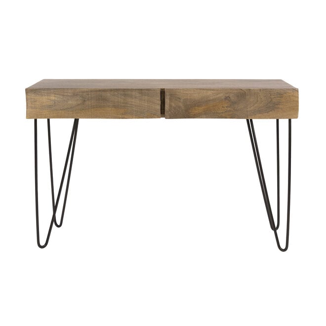 Hal-/kaptafel Ocean 2 lades / Massief mango zand