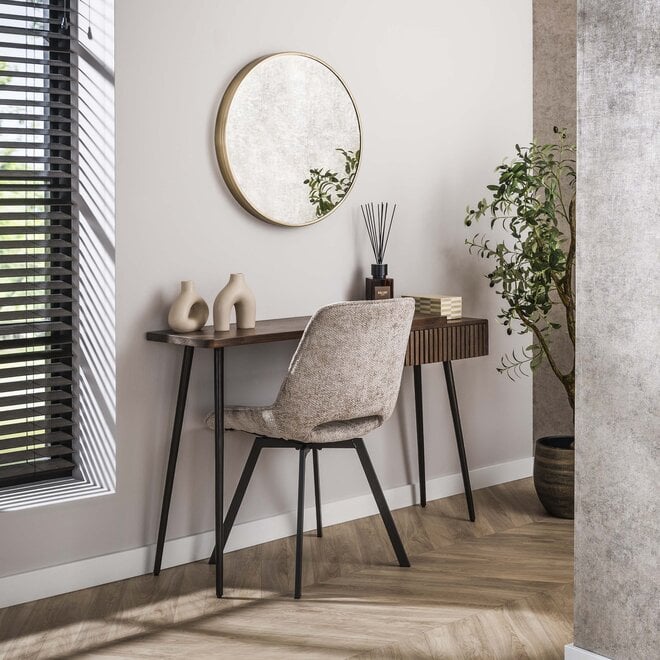Hal-/kaptafel Carve 1 lade / Massief acacia bruin
