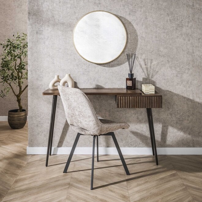 Hal-/kaptafel Carve 1 lade / Massief acacia bruin