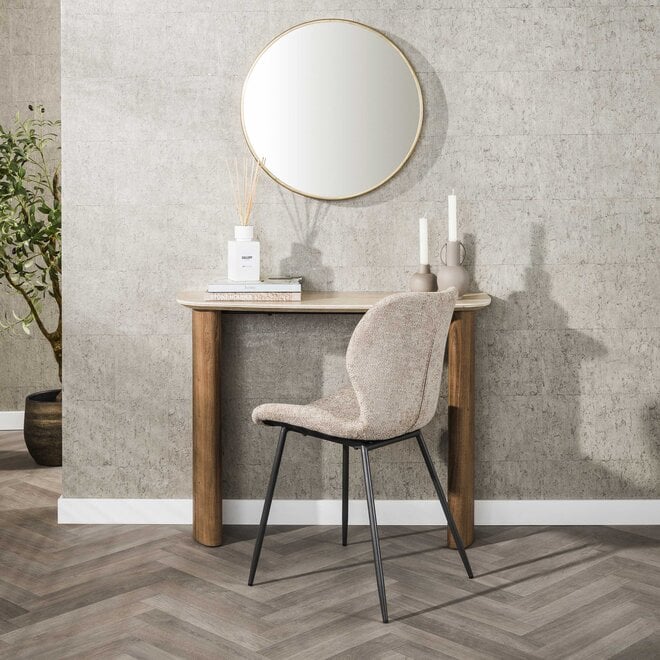 Hal-/kaptafel Romano Curvo / Keramiek travertin